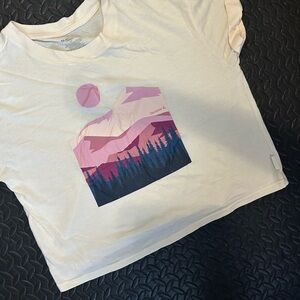 Graphic Tee with Mountain Design